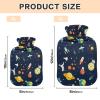 Planet Earth Astronaut Hot Water Bottle with Cover, 1L view 3