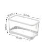 Mini Transparent Aquarium/Turtle Tank, White, 31.5 × 16.5 × 16.5 cm view 2