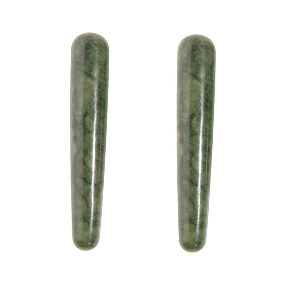 FRCOLOR 2-Piece Jade Massage Sticks