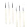 Healeved 6-Piece Aluminum Nail Brushes with Caps, Portable for Fine Lines and Manicures view 1
