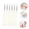 Healeved 6-Piece Aluminum Nail Brushes with Caps, Portable for Fine Lines and Manicures view 3