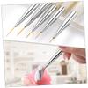 Healeved 6-Piece Aluminum Nail Brushes with Caps, Portable for Fine Lines and Manicures view 4