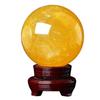 NIBHZ Citrine Quartz Crystal Ball, Natural Quartz Amber Healing Gemstone, Yellow, 25 cm view 4
