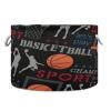 Large Round Foldable Storage Basket for Basketballs, Toys, Blankets and Kids' Rooms view 1