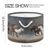 Large Round Horse-Design Storage Basket view 2