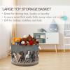 Large Round Horse-Design Storage Basket view 4