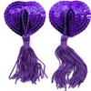 Nipple Tassels, Burlesque, Heart-Shaped, Purple view 1