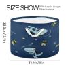 Large Round Dinosaur Storage Basket, Foldable Fabric Toy Organizer view 2