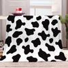Cozy Blanket 150 x 200 cm, Cow Print, Sherpa Fleece view 1