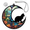 PRETYZOOM Acrylic Cat Ornament - Moon Shape view 1