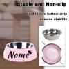 Personalized Pink Dog Bowl with Non-Slip Base and Removable Stainless Steel Insert view 4