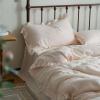 4-Piece Cotton Duvet Cover Set with Flat Sheet and Fringe Trim view 3