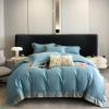 Bedding Set, Long-Staple Cotton, Embroidered, 4-Piece, Thickened Lace Trim view 1