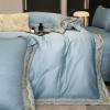 Bedding Set, Long-Staple Cotton, Embroidered, 4-Piece, Thickened Lace Trim view 4