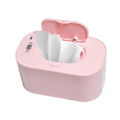 Baby Wet Wipe Warmer, Insulated Wipe Box Without Display, USB-Powered, Constant-Temperature Version, Green (Adjustable Temperature)