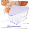 COLLBATH Hamster Sand Bath Box and Toilet Attachment, Multifunctional Shower Room Solution for Small Pets, Transparent, for Chinchillas and Mice view 3