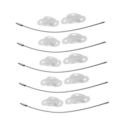 JOINPAYA 5-Piece Furniture Wall Anchors for Childproofing Bookshelves and Cabinets, White Stainless Steel Alloy, Anti-Tip