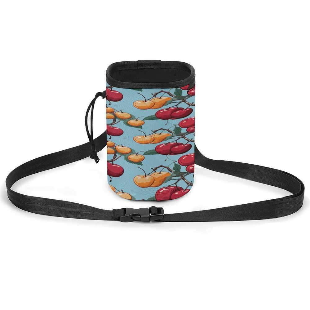 Versatile Dog Training Treat Bag with Cherry Print