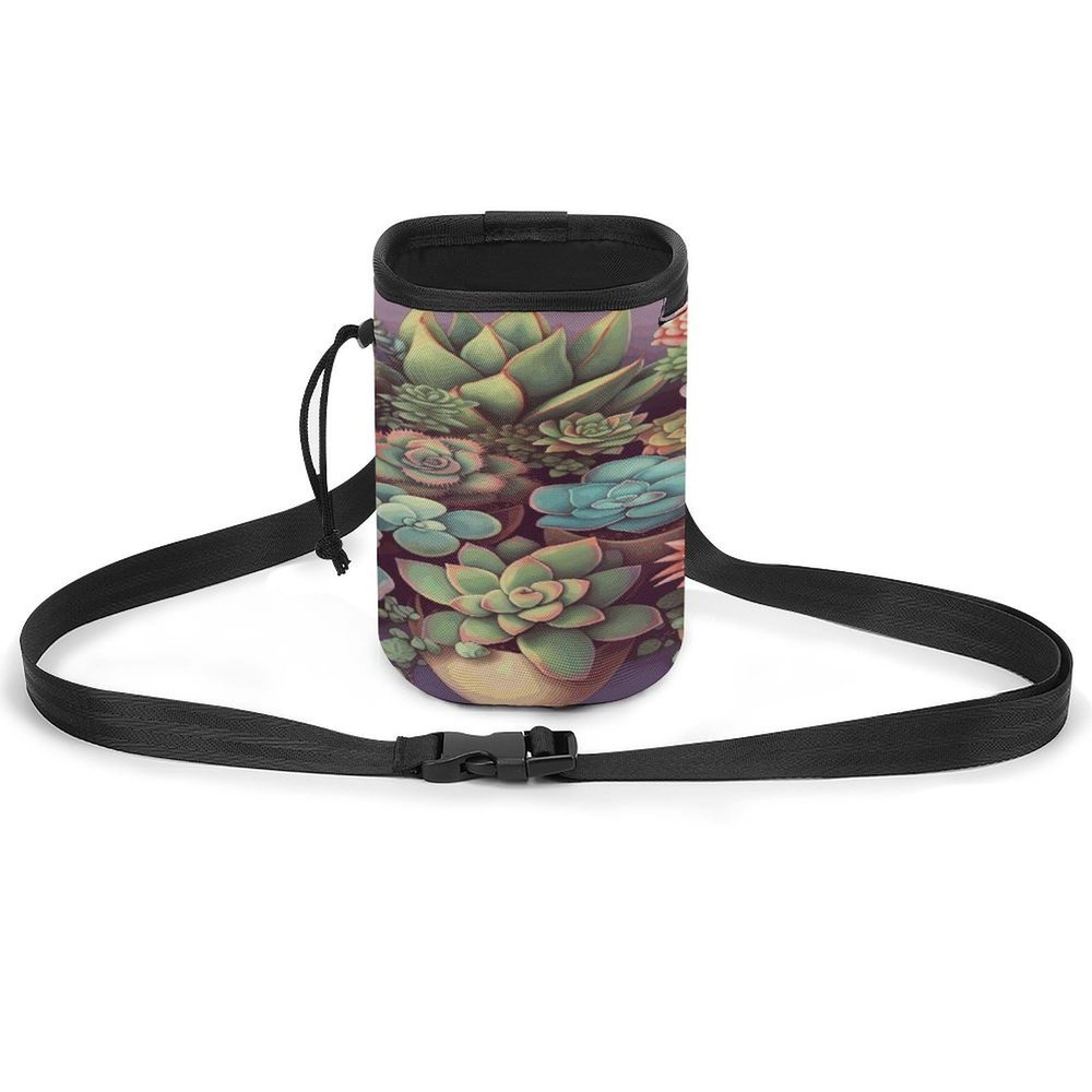 Lightweight Dog Training Treat Pouch with Cute Succulent Print