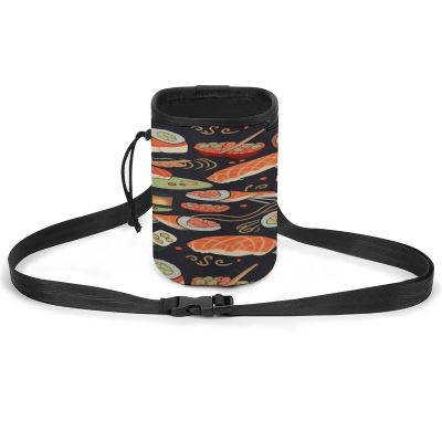 Versatile Dog Training Treat Bag with Sushi Shrimp Print
