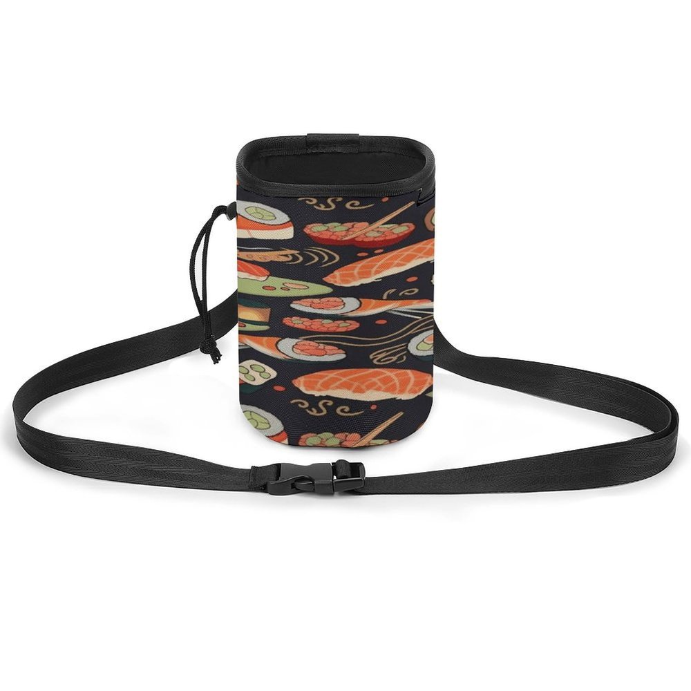 Versatile Dog Training Treat Bag with Sushi Shrimp Print