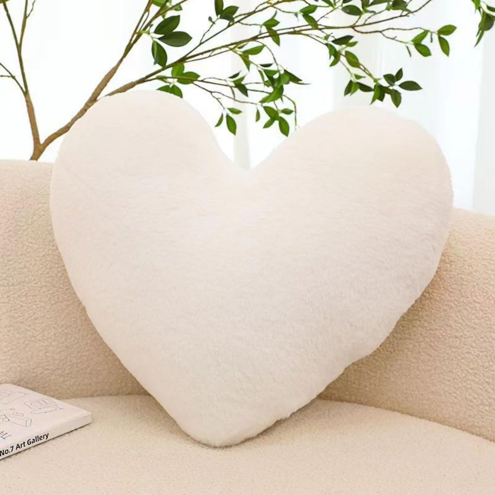 champracer Herfair Heart Pillow, White, 60 cm