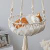Macramé Cat Hammock, Window Net Bed, Indoor Pet Bed view 2