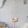 Macramé Cat Hammock, Window Net Bed, Indoor Pet Bed view 3