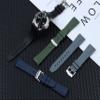 GSZCCZS 21 mm Soft Rubber-Silicone Watch Band, Black, Blue, Gray, Green, Pin Buckle, for Strap Conquest Series view 2