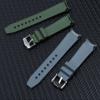 GSZCCZS 21 mm Soft Rubber-Silicone Watch Band, Black, Blue, Gray, Green, Pin Buckle, for Strap Conquest Series view 4