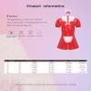 LiiYii Men's Crossdresser Lingerie Sissy Leather Dress Cosplay Maid Costume V-Neck Wet-Look Mini Dress, Pink, 5XL view 4