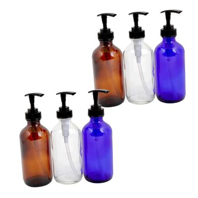230 ml Glass Pump Bottles for Emulsions and Lotions