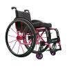 TRGCJGH Lightweight Folding Wheelchair for Transfer, Aluminum, Self-Propelled, 14.9-Inch Seat Width, Pink view 1