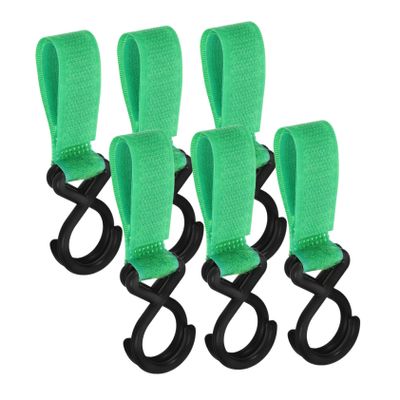 JOINPAYA 6-Piece Nylon Stroller Hooks, Easy Installation, Universal for Diaper Bags and Totes