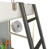 YTXFRHOD Metal Bunk Bed Ladder, 1.16 m, Black view 1
