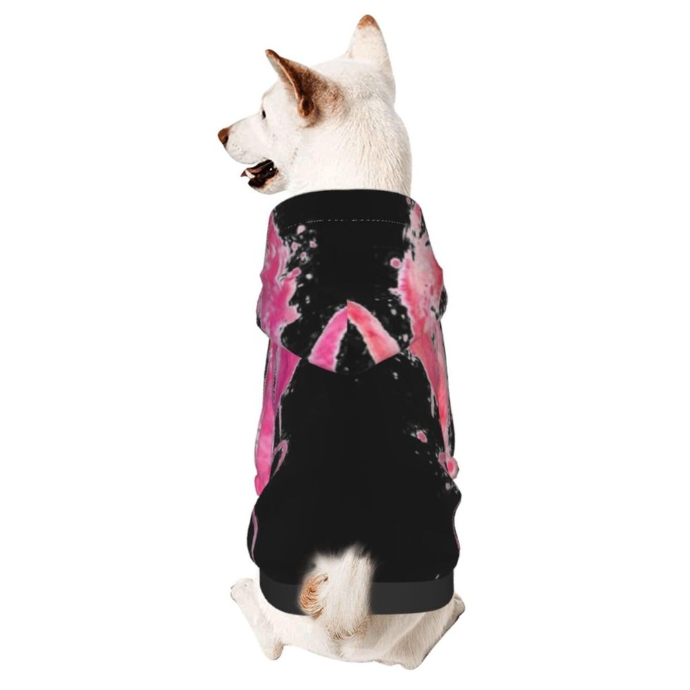 Small Pet Hoodie with Flamingo Pattern, Warm and Lightweight