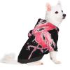 Small Pet Hoodie with Flamingo Pattern, Warm and Lightweight view 2