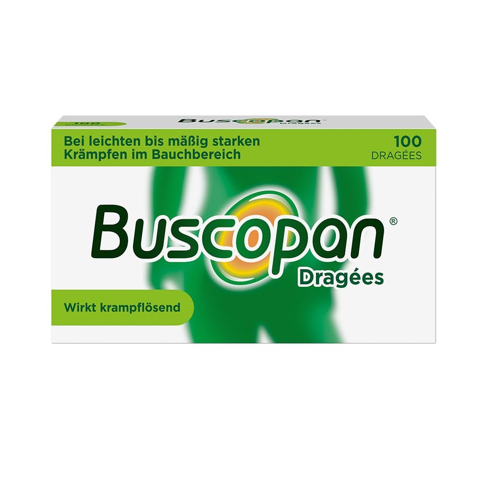 Buscopan Dragees for cramping abdominal and stomach pain, including IBS pain | 100 tablets | Starts working within 15 minutes