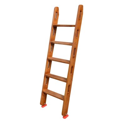 LSBBTBYA Space-Saving Portable Bunk Bed Ladder, Unpainted Wooden Attic Ladder, Easy-to-Install Bed Ladder for Dorm Rooms with Hooks, 40 cm Wide (Color: Brown, Size
