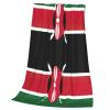 Kenya Flag Flannel Blanket, Lightweight Luxury Cotton Blanket view 3