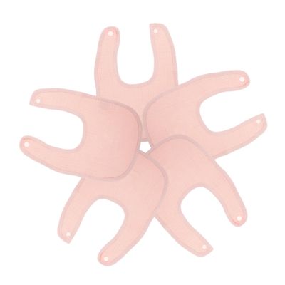 BESTonZON Pink Cotton Bibs for Babies and Toddlers, 5-Pack