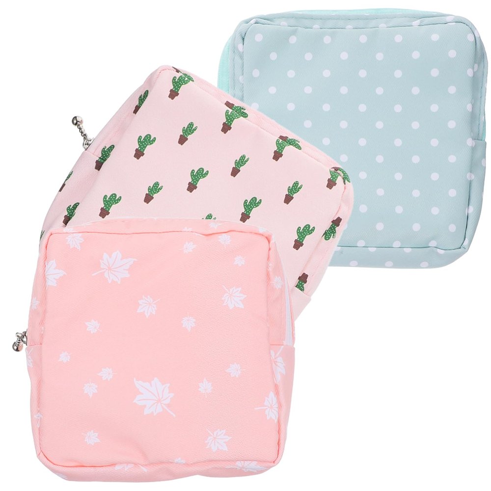 3-Pack Portable Fabric Hygiene Storage Bags