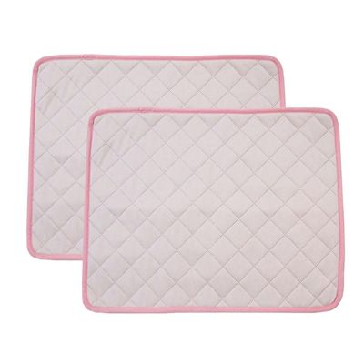FANSU 2-Pack Reusable Puppy Pads for Dogs, Washable Pee Mats, Pink, 50 x 40 cm