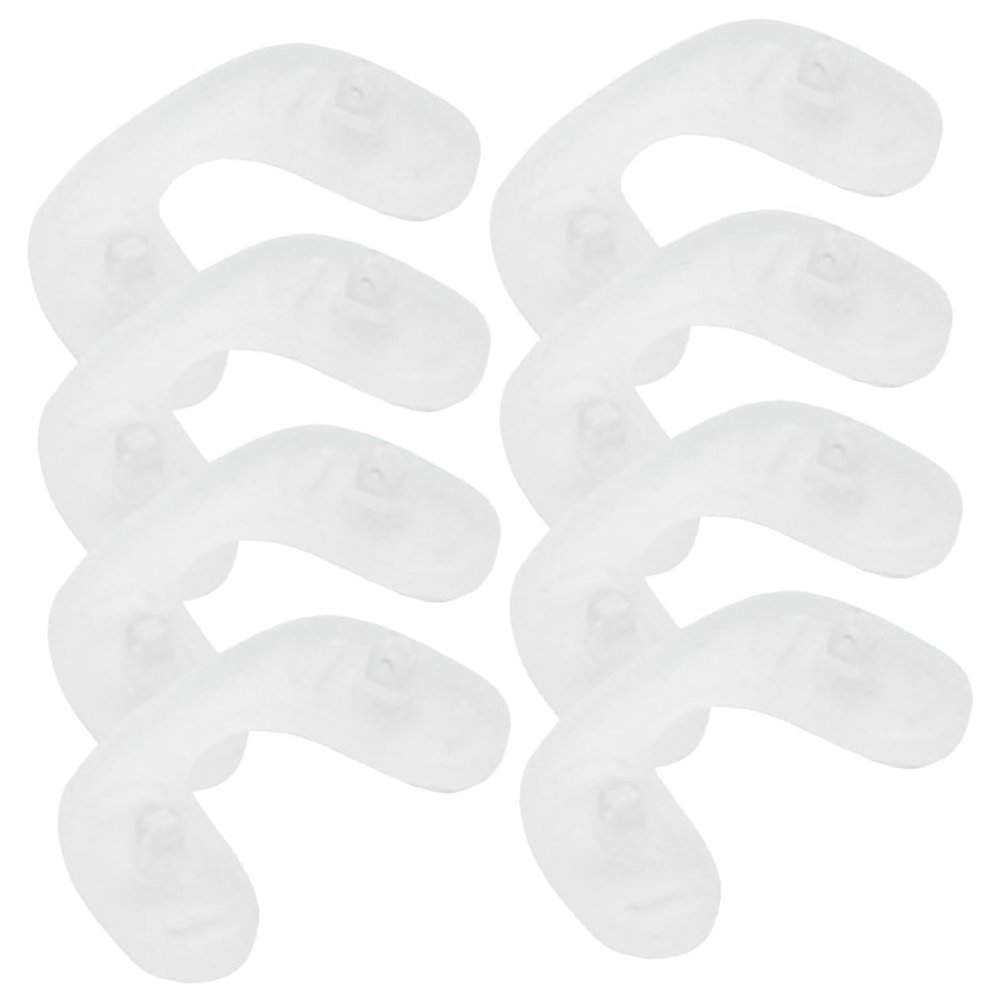 FRCOLOR White Silicone Push-On Nose Pads for Glasses, 8 Pieces