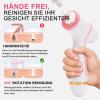 Maxspace Electric Facial Cleansing Brush, IPX7 Waterproof, 3 Brush Heads, 2-Speed Rotation, Pink view 2
