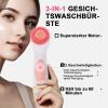 Maxspace Electric Facial Cleansing Brush, IPX7 Waterproof, 3 Brush Heads, 2-Speed Rotation, Pink view 3