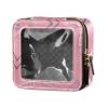 Amooorous Peach Designer Makeup Bag, Irregular Geometric Transparent Waterproof Travel Toiletry Organizer, 1 Size view 1