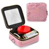 Amooorous Peach Designer Makeup Bag, Irregular Geometric Transparent Waterproof Travel Toiletry Organizer, 1 Size view 3