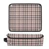 Brown Peach Tweed 2-in-1 Hair Tool Organizer with Heat-Resistant Mat and Zipper view 3