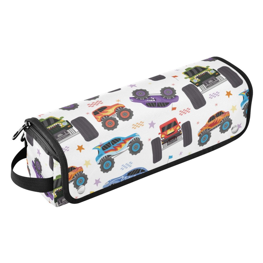 Colorful Trucks 2-in-1 Hair Tool Organizer with Heat-Resistant Mat